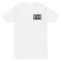 JLOG Logo White heavyweight tee