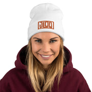 JLOQ White Embroidered Beanie